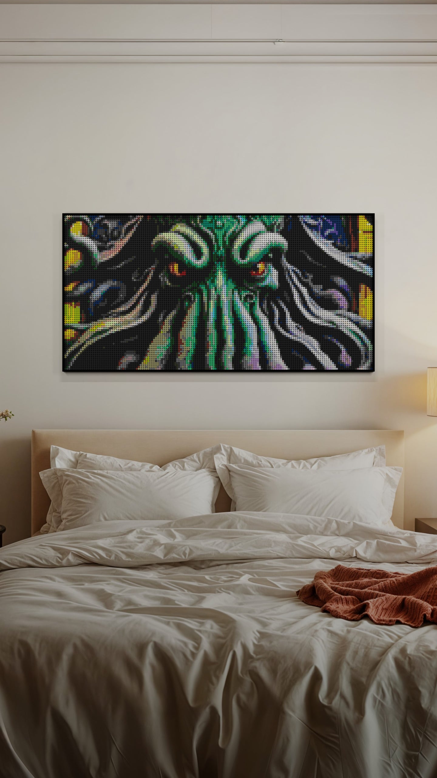 Arrival of Cthulhu  LEGO® Style mosaic kit with clear building instructions